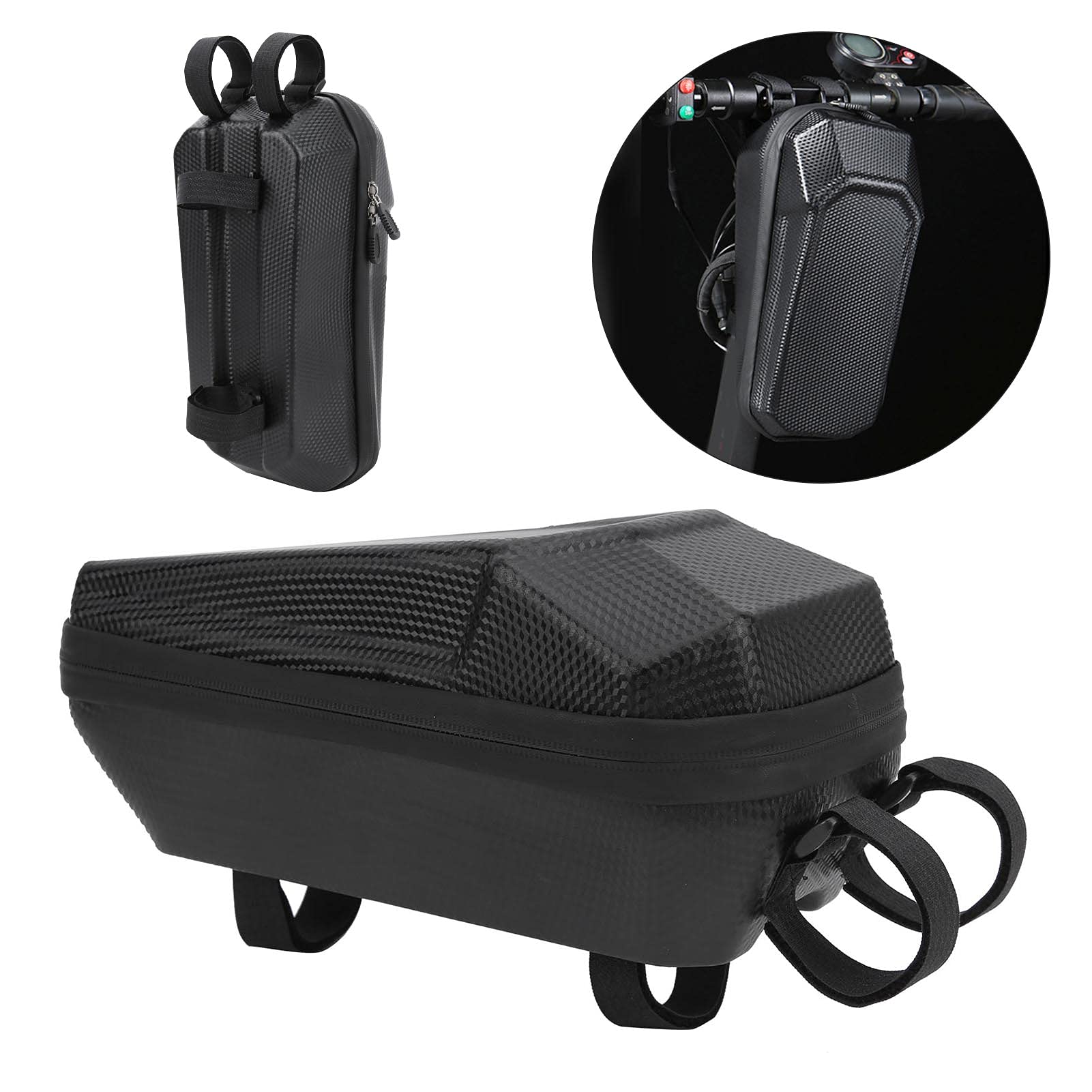 Premium Electric Scooter Handlebar Bag - Large Capacity EVA Hard Shell Front Storage for Commuting & Outdoor Adventures