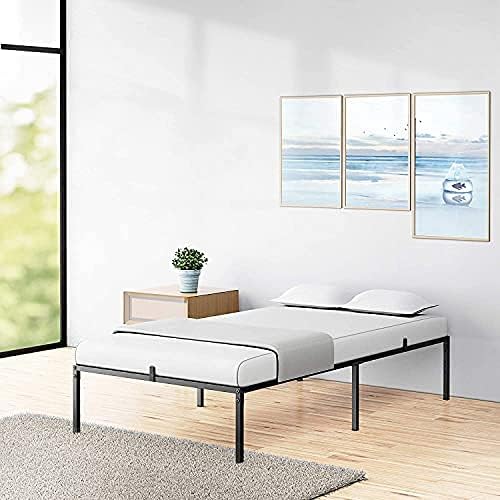 14 Inch Heavy Duty Metal Queen Bed Frame Platform - No Box Spring Needed, Sturdy Steel Slat Mattress Foundation, Easy Assembly, Quiet & Stable - Perfect for Master Bedrooms, Guest Rooms & Small Spaces