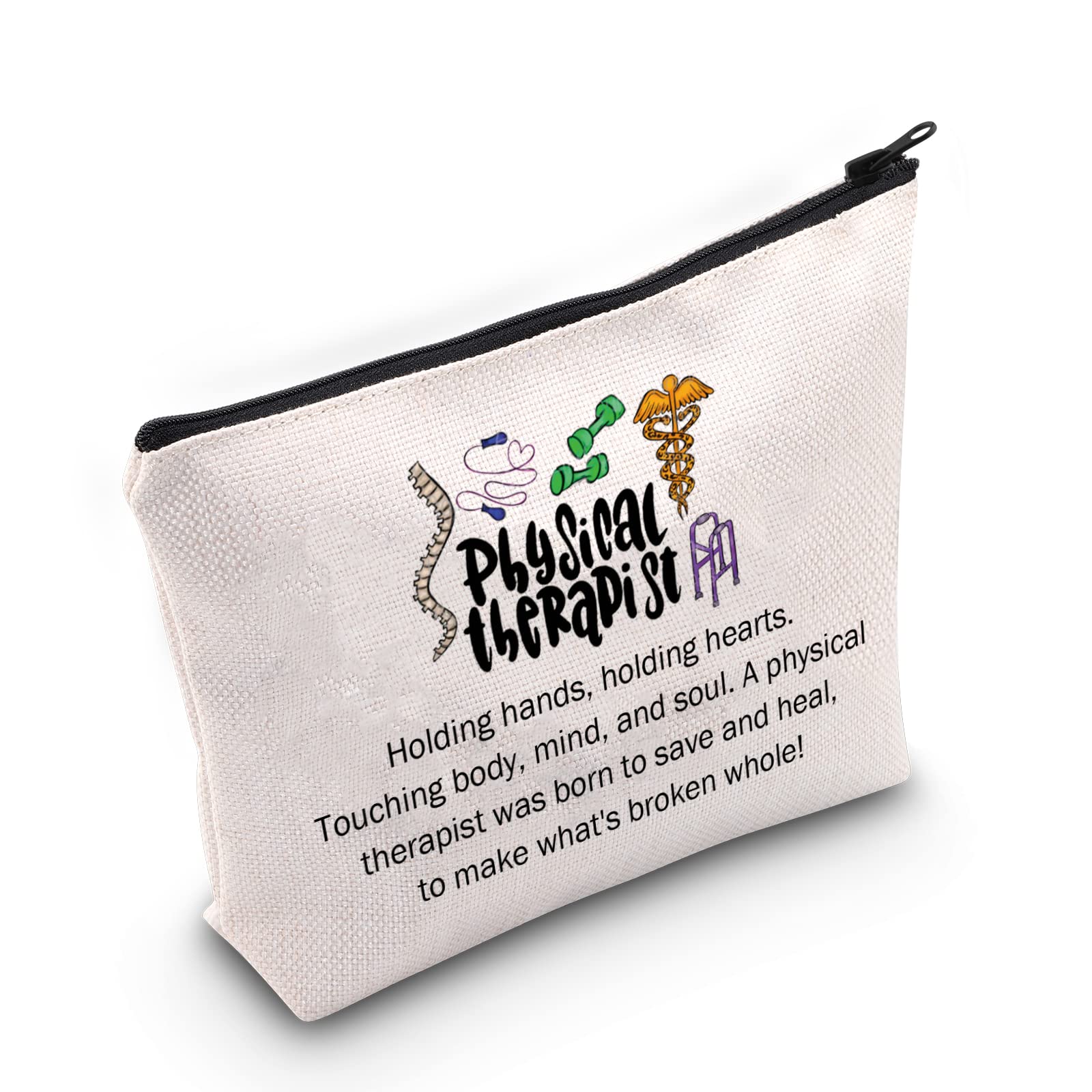 Physical Therapy Gifts for Women - Cosmetic Makeup Pouch for Therapists, PT Graduation & Thank You Gift - Travel Toiletry Zipper Bag (Perfect for Work, School & Gym Essentials)