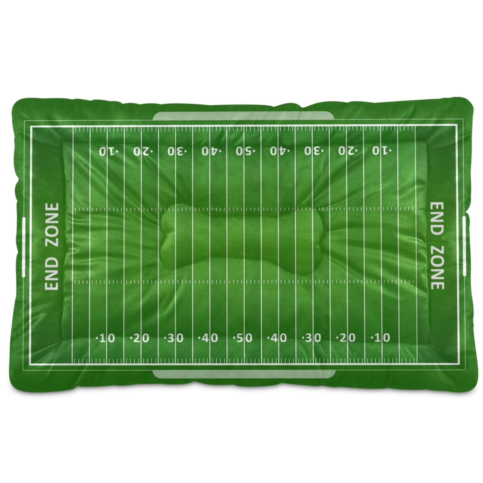 Blueangle American Football Field Design Pet Bed - Ultra Soft Comfortable Rectangle Dog Bed & Cat Bed for Small Medium Large Dogs, 36