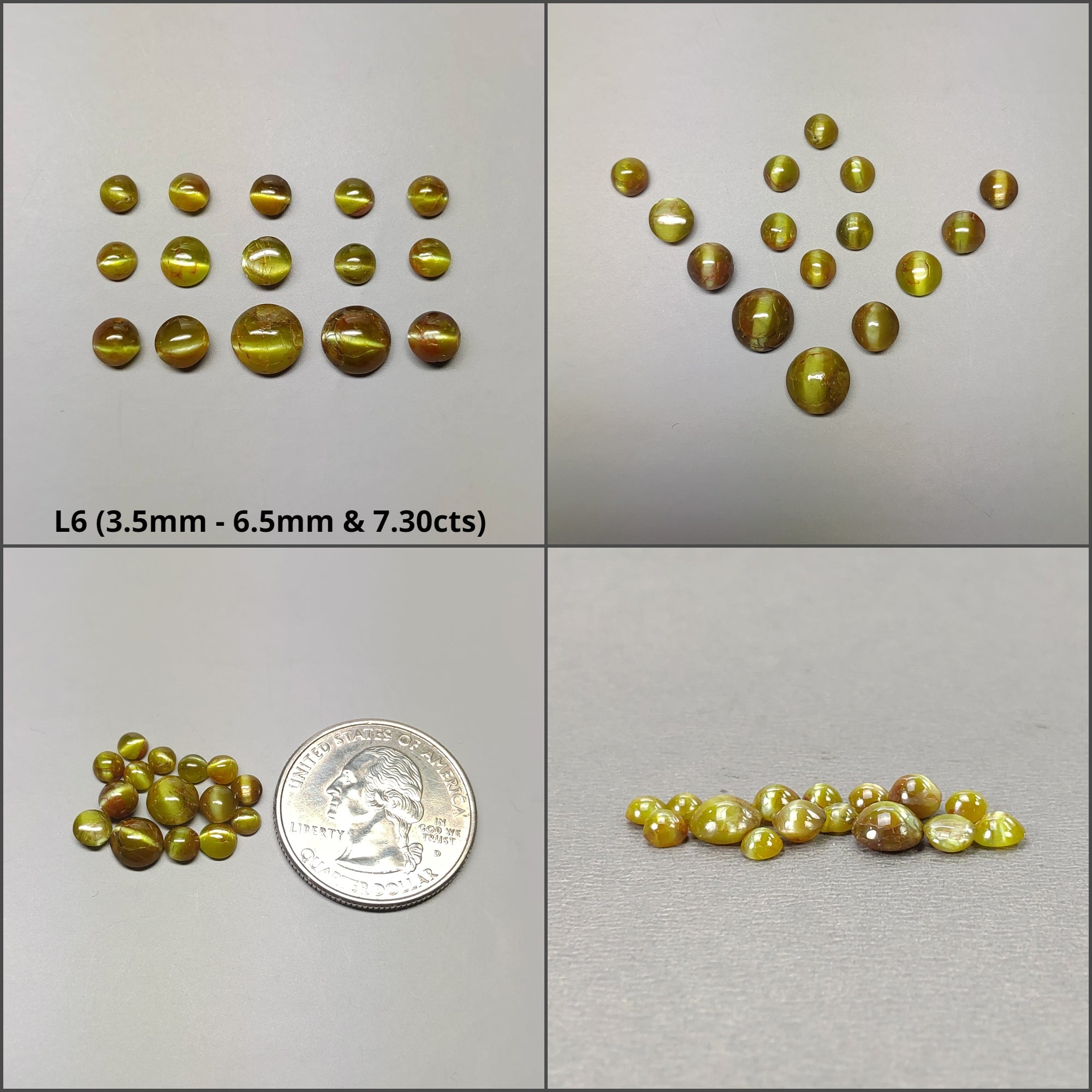 Natural Untreated Chrysoberyl Cat's Eye Gemstone Cabochon - Round & Oval Shape for Jewelry Making, Healing Crystals & Collectibles