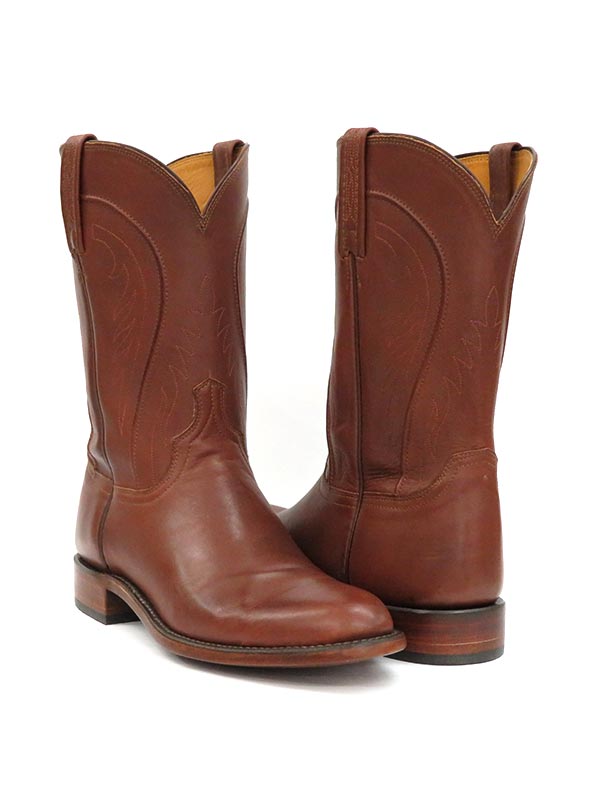 Lucchese HL3504.RR Men's Heritage Boots - Ranchhand Tan Burnished Leather Cowboy Boots for Western Riding & Country Fashion