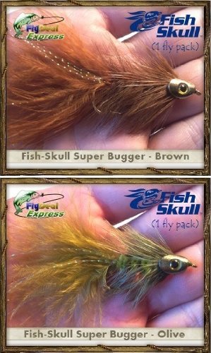 Premium Fish-Skull Streamer Flies Assortment - 12 High-Performance Fishing Flies for Bass, Trout & Saltwater | Perfect for Fly Fishing, Kayak Fishing & River Adventures