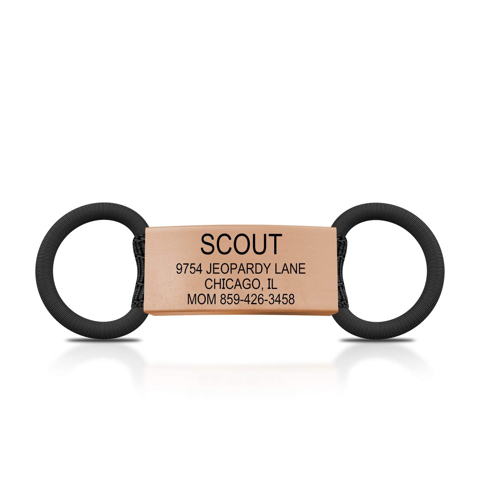 Jingle Free Cat ID Tag - Rose Gold Pet Collar Accessory for Peace of Mind | Perfect for Indoor & Outdoor Cats