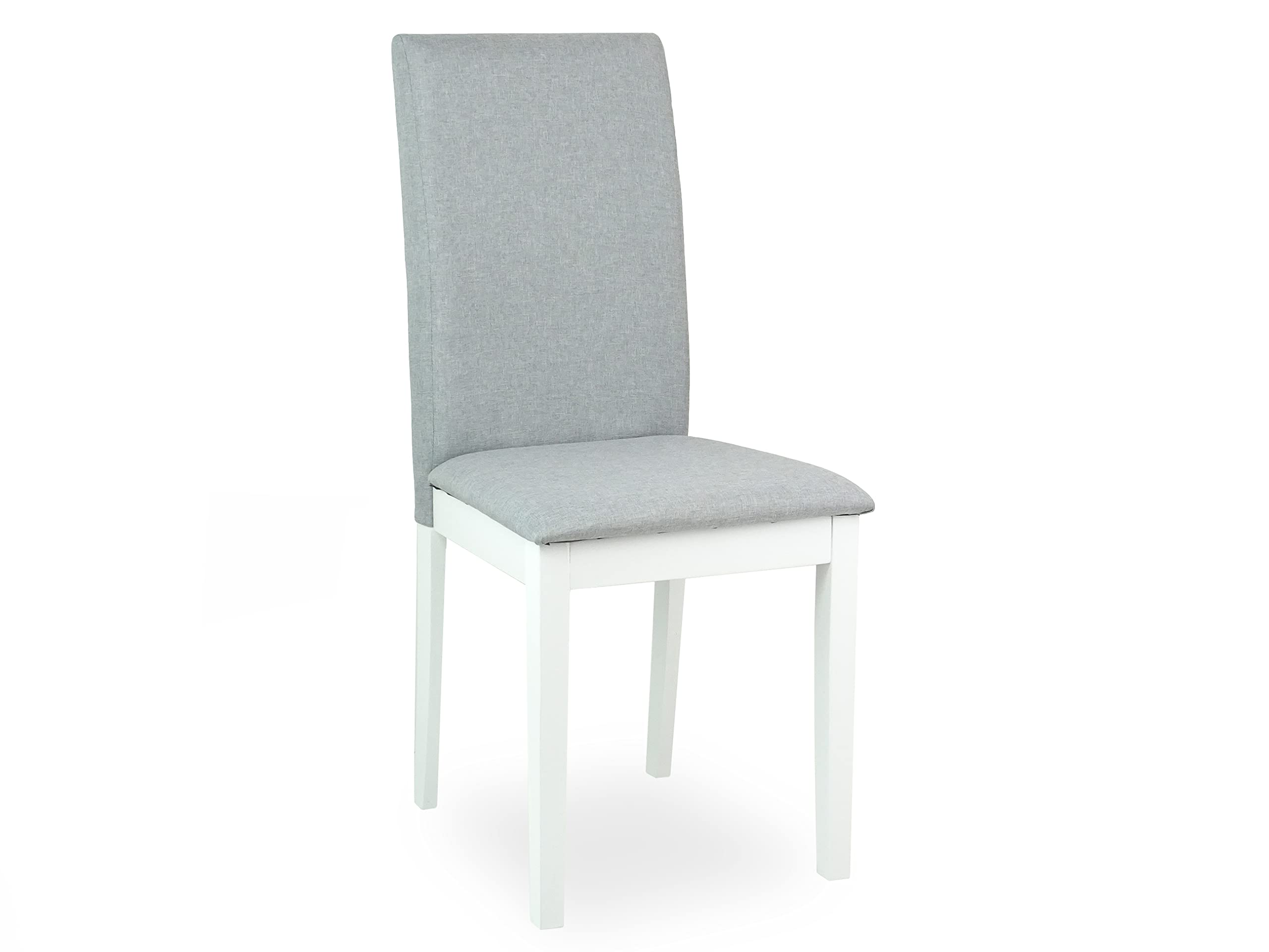 4-Piece Classic White Solid Wood Dining Chairs with Padded Seats - Fallabella Side Chairs for Kitchen, Dining Room & Home Decor