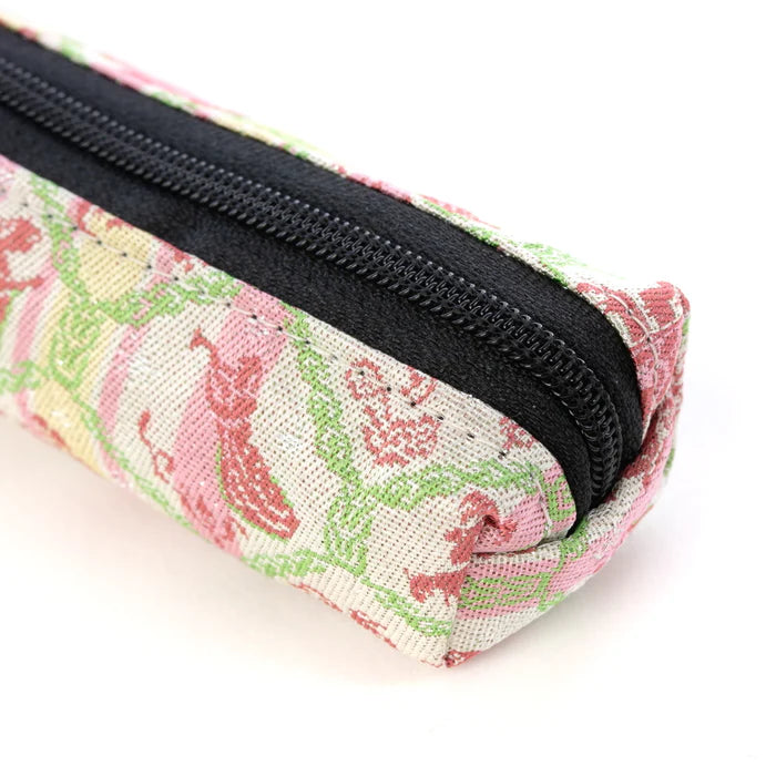 Japanese Nishijin Brocade Pencil Case - Glistening Holy Night Design | Handmade in Kyoto, Japan | Traditional Japanese Craft Pen Holder for School, Office & Gift Giving