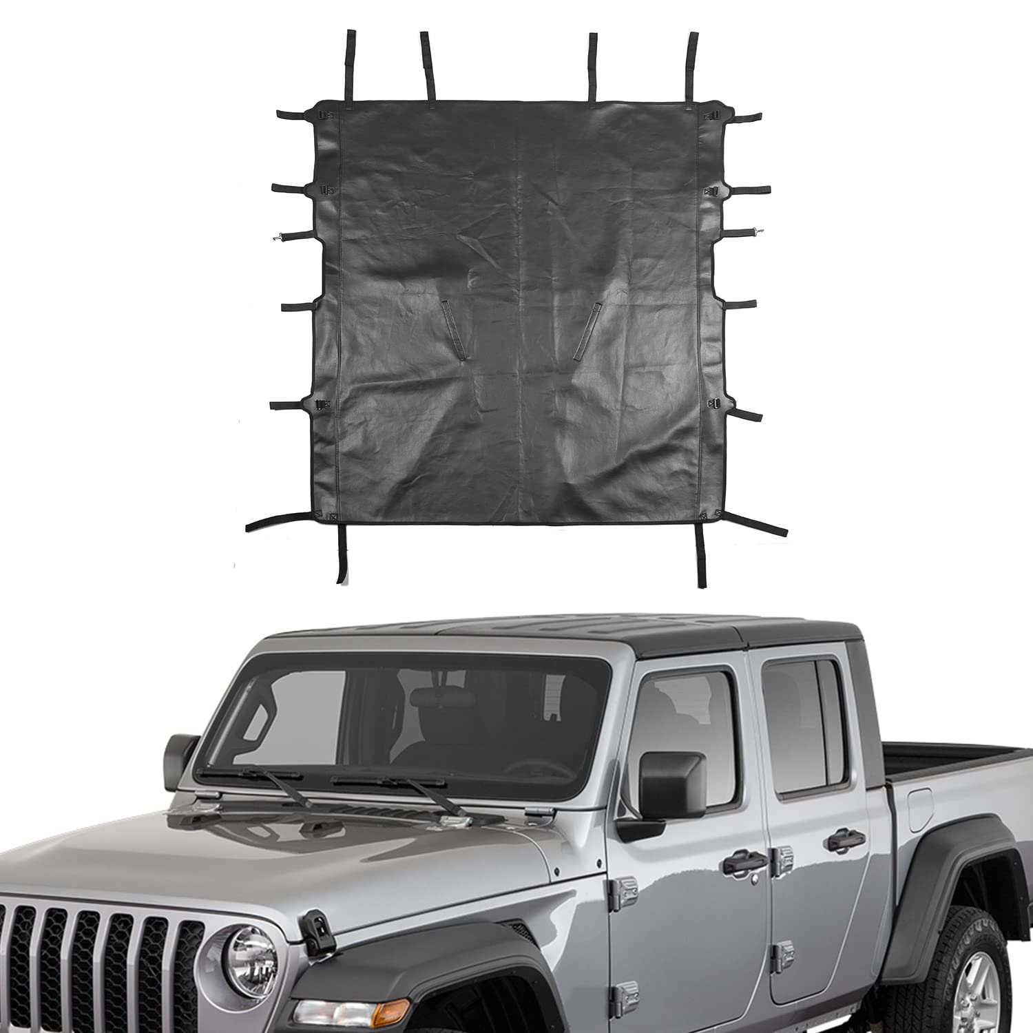 Best Jimen Sun Shade Bikini Top - Soft Mesh Top Compatible with Jeep Gladiator JT 4 Door (2018-2022 Models) | UV Protection & Breathable Design for Off-Road Adventures & Beach Trips