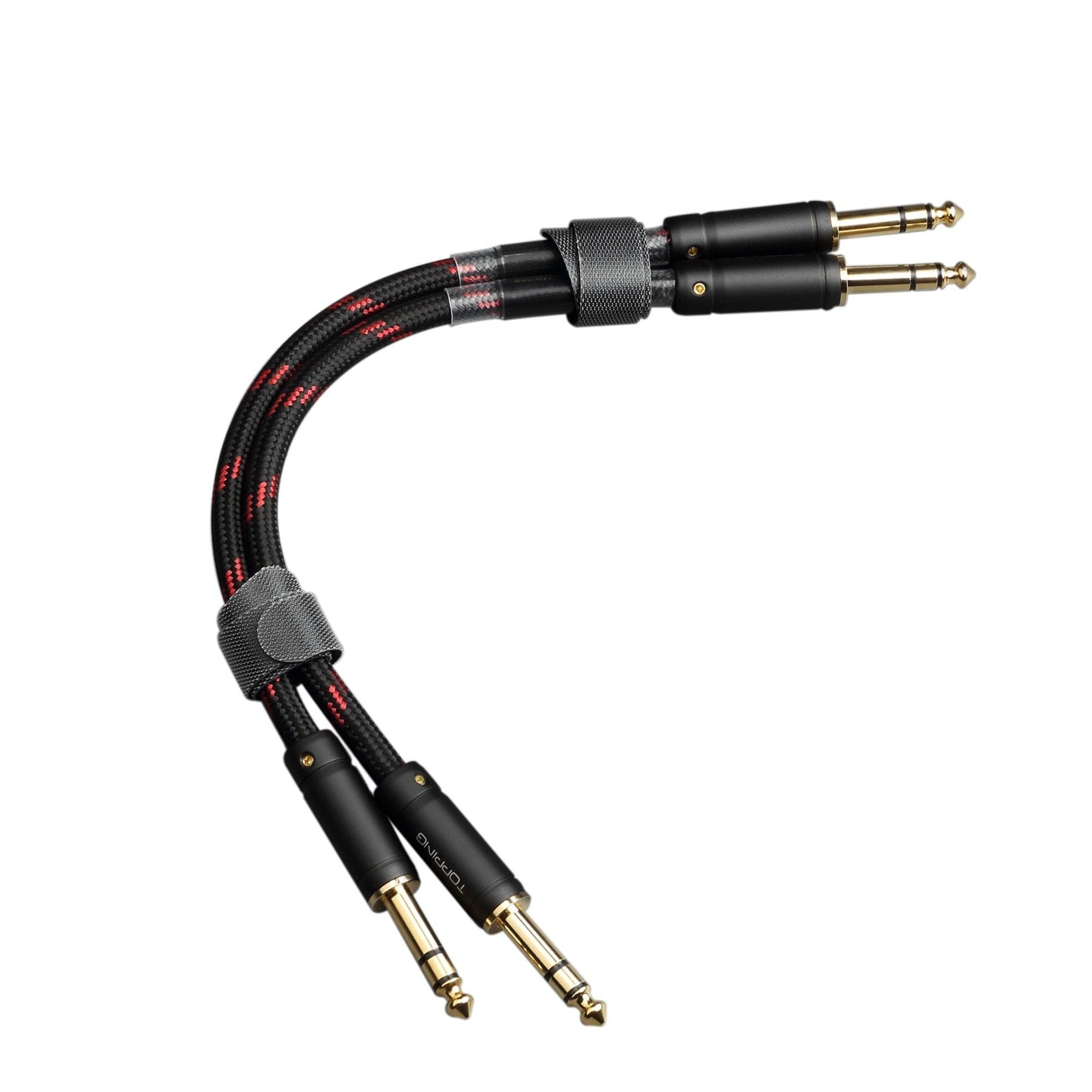 TOPPING TCT1 6.35mm TRS to 6.35mm TRS Balanced Audio Cable - OCC Copper High-Quality Stereo Interconnect (Pair) - Perfect for Studio Monitors, Audio Interfaces & Professional Sound Equipment