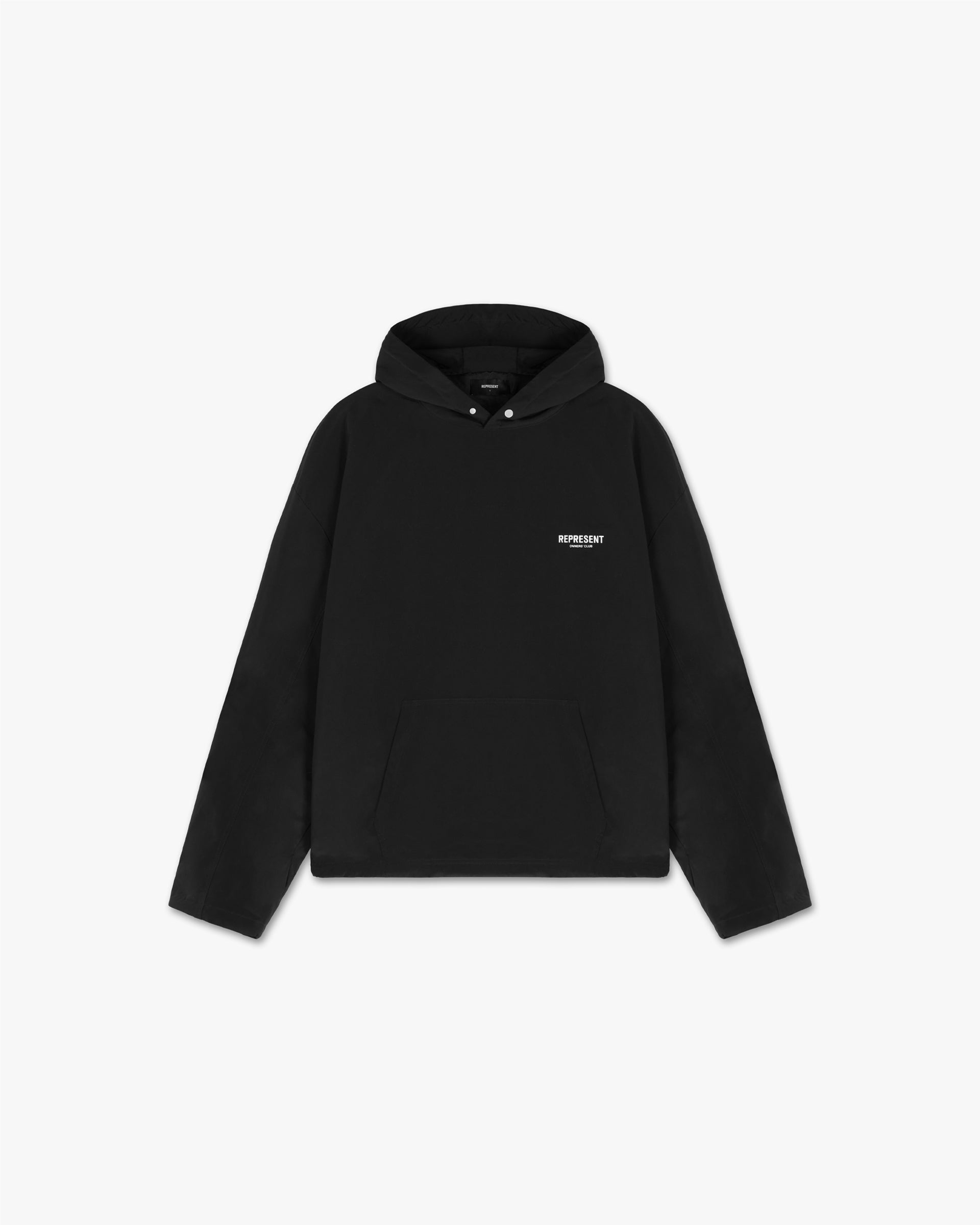 Represent Owners Club Hooded Pullover Jacket - Black | Streetwear Fashion Hoodie for Men & Women | Perfect for Casual Outfits, Gym Wear and Urban Street Style