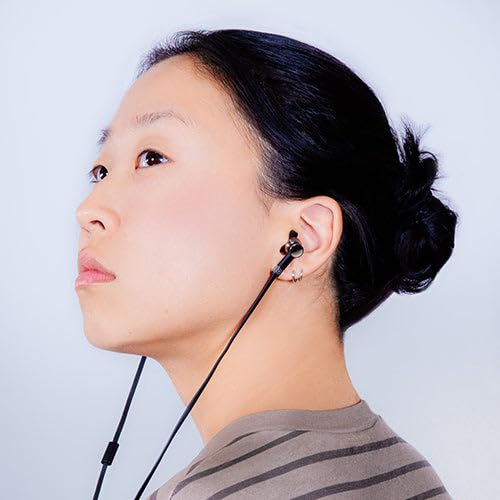 MASTER & DYNAMIC ME05 Wired Earphones with Built-in Remote - Control Music, Calls & Volume | USB-C Adapter Included | Gunmetal/Black | Perfect for Commuting, Workouts & Travel