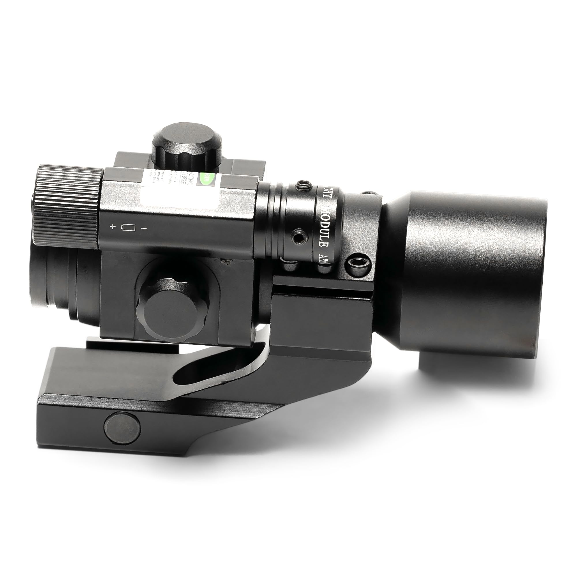 Osprey Global OSP-RD-FO-GL Fiber Optic Red Dot Sight with Green Laser - Compact Rifle Scope with Cantilever Mount for Hunting, Tactical Shooting & Outdoor Adventures