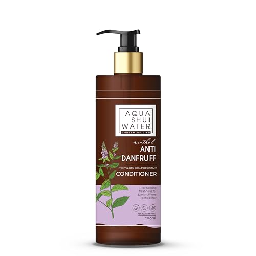 AQUA SHUI WATER Menthol Anti-Dandruff Conditioner - 200ml Hair Growth Nourishing Treatment for Women & Men | Soothes Scalp & Promotes Healthy Hair for Daily Use & After Swimming