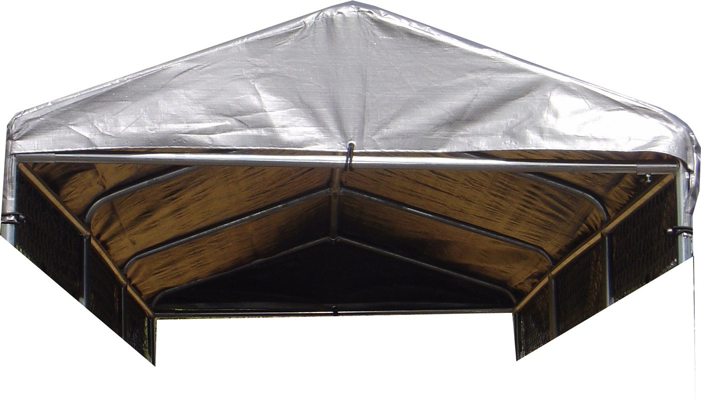 Large All-Season Waterproof Dog Run Cover & Roof - Perfect Fit for 5ft x 15ft Outdoor Dog Cages & Pens | Durable Shelter for Rain, Snow & Sun Protection | Ideal for Backyard, Kennel & Pet Play Areas