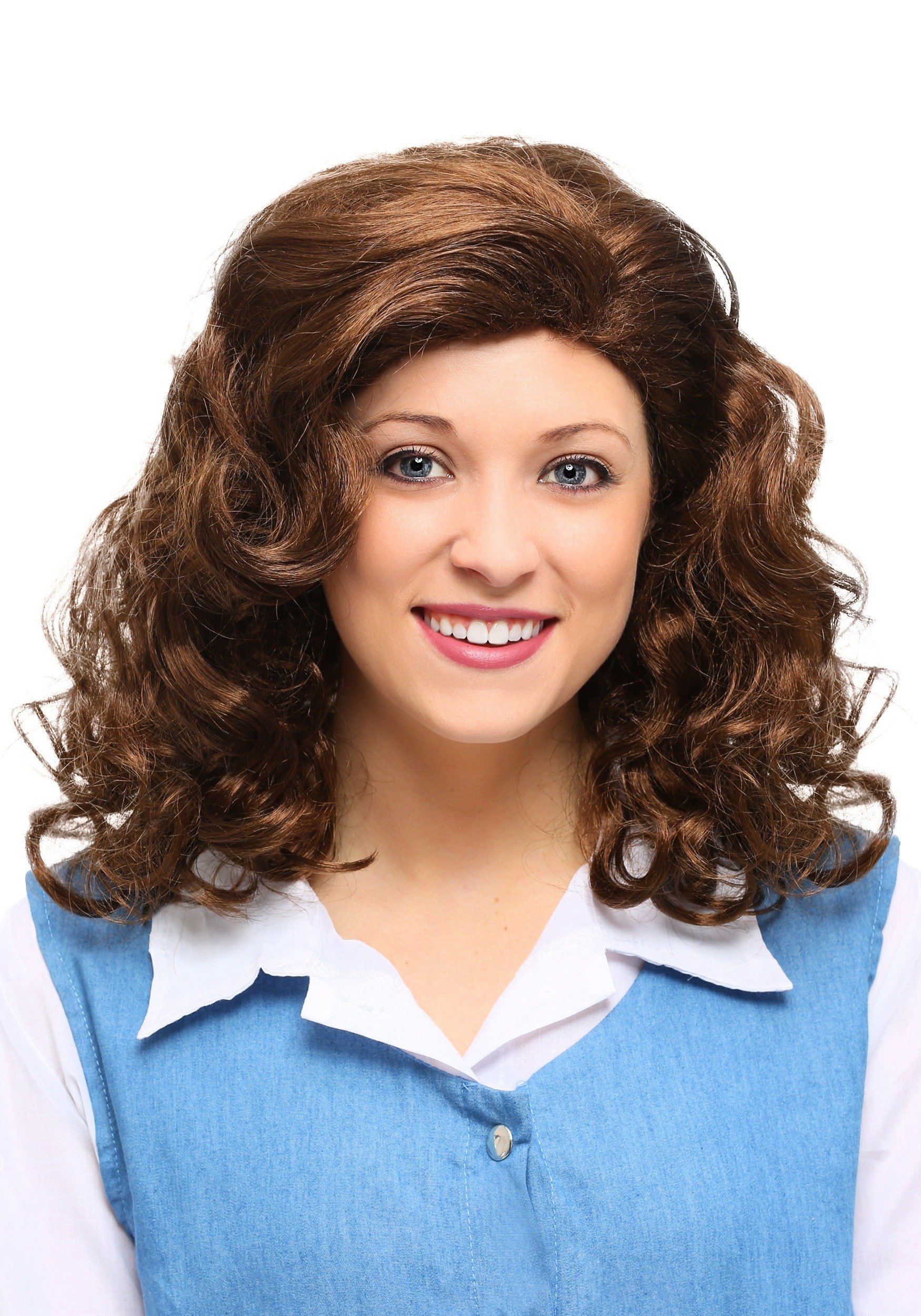 Back to The Future Jennifer Parker Wig - Brown 80s Retro Cosplay Wig for Halloween & Costume Parties - Perfect for Movie Fans & Themed Events