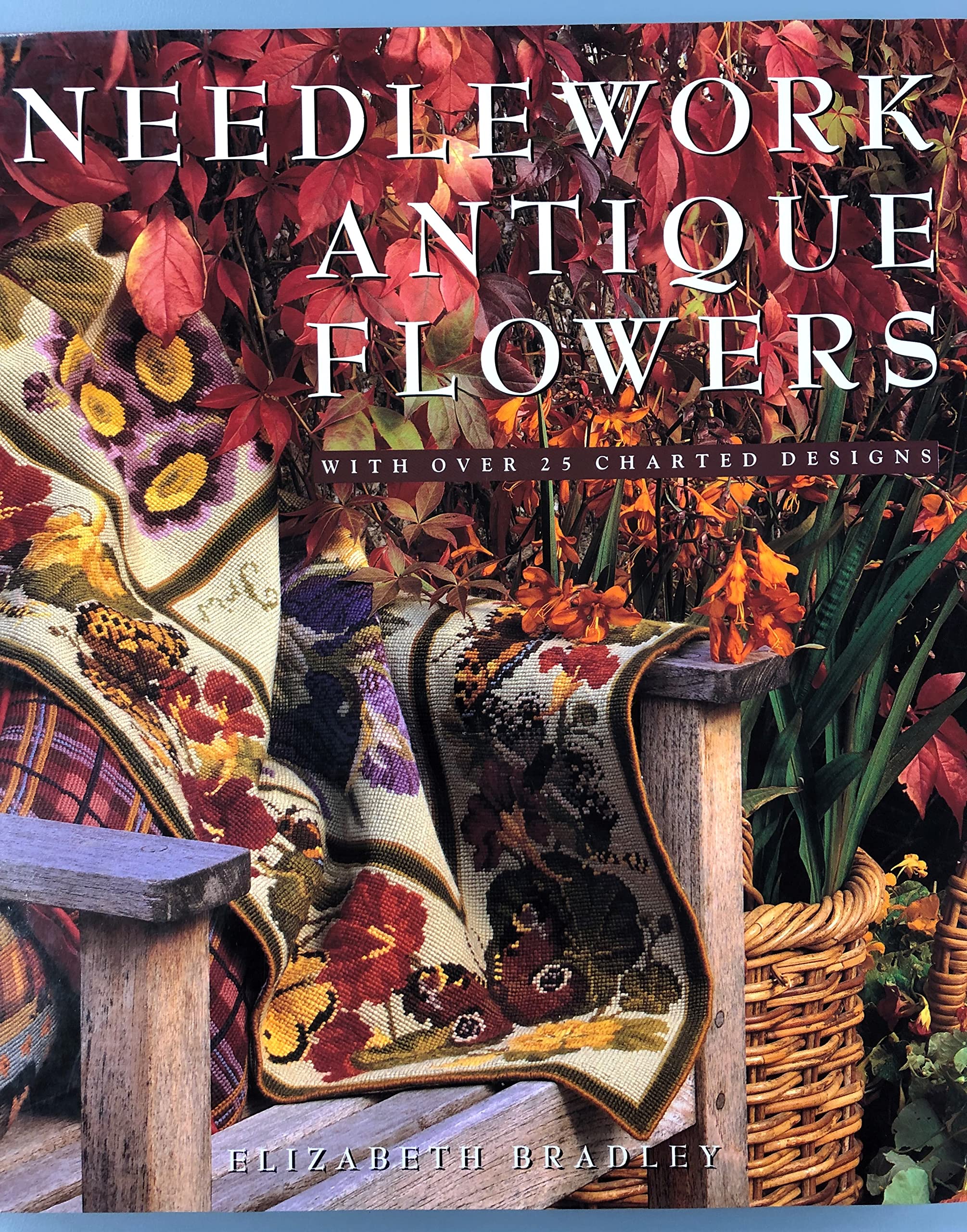 Antique Floral Needlework Kit - Hand Embroidery Supplies for Vintage Flower Patterns | Perfect for DIY Home Decor, Gifts & Craft Projects