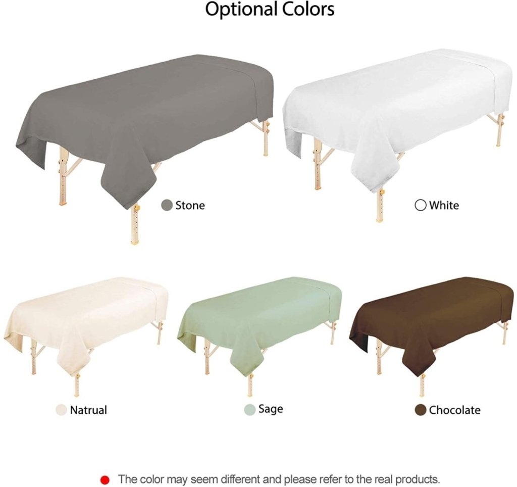 Premium Poly-Cotton Massage Table Flat Sheet - Soft, Durable & Hypoallergenic - Perfect for Spa, Clinic & Home Massage Therapy Sessions