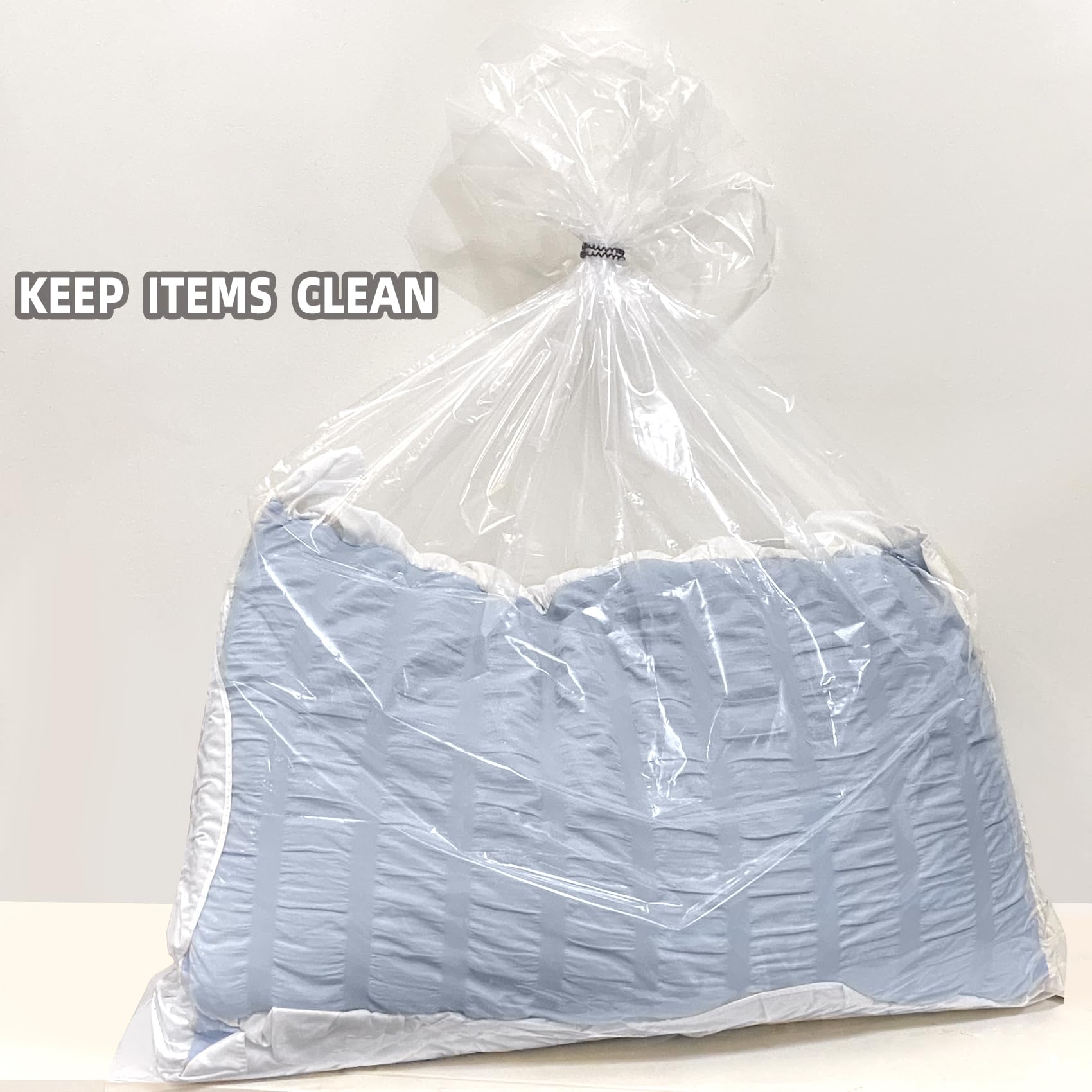 32x42 Inches Large Clear Plastic Storage Bags - 5 Pack Jumbo Heavy Duty Storage Bags for Blankets, Comforters, Duvets, Pillows & Seasonal Clothes | Space Saving Solution for Home Organization & Closet Storage