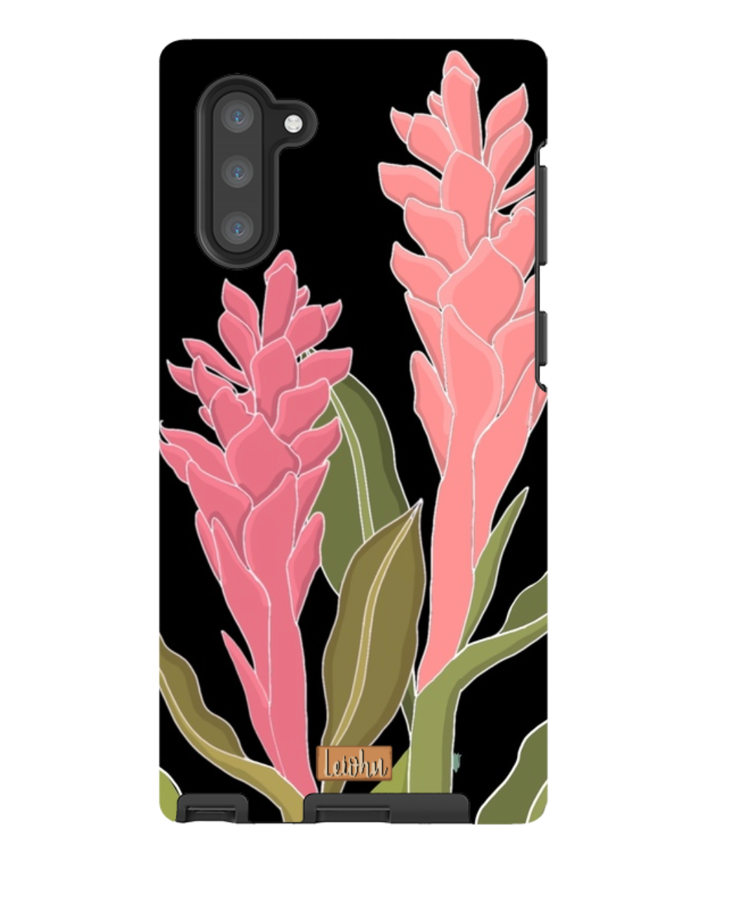 Awapuhi 'Ele'ele Natural Shampoo for Hair Growth - Samsung Note 10 Case with Hawaiian Flower Design - Perfect for Daily Use & Travel