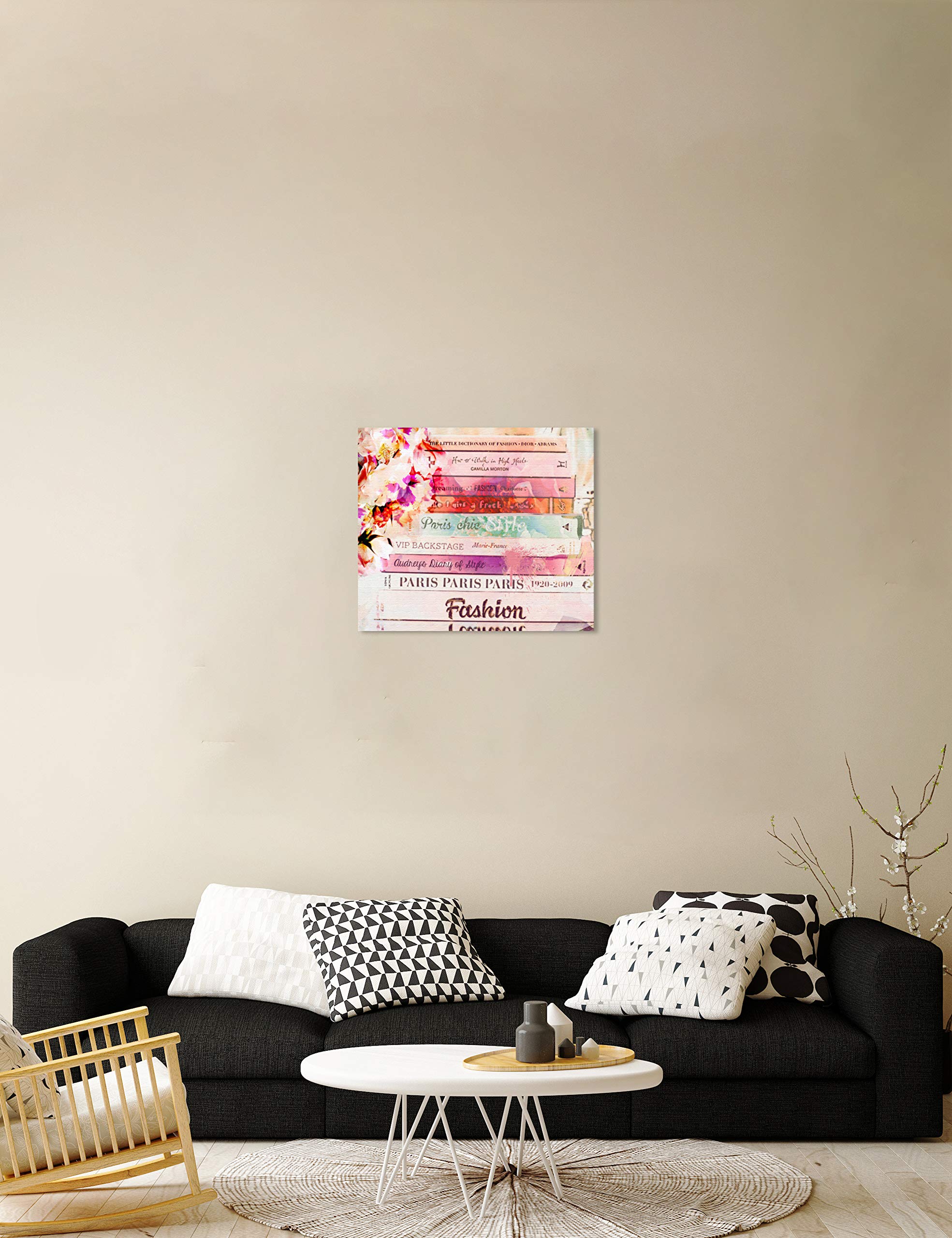 Oliver Gal Artist Co. Spring Romantic Books Wall Art Canvas Print - Fashion & Glam Home Decor for Living Room, Bedroom & Office