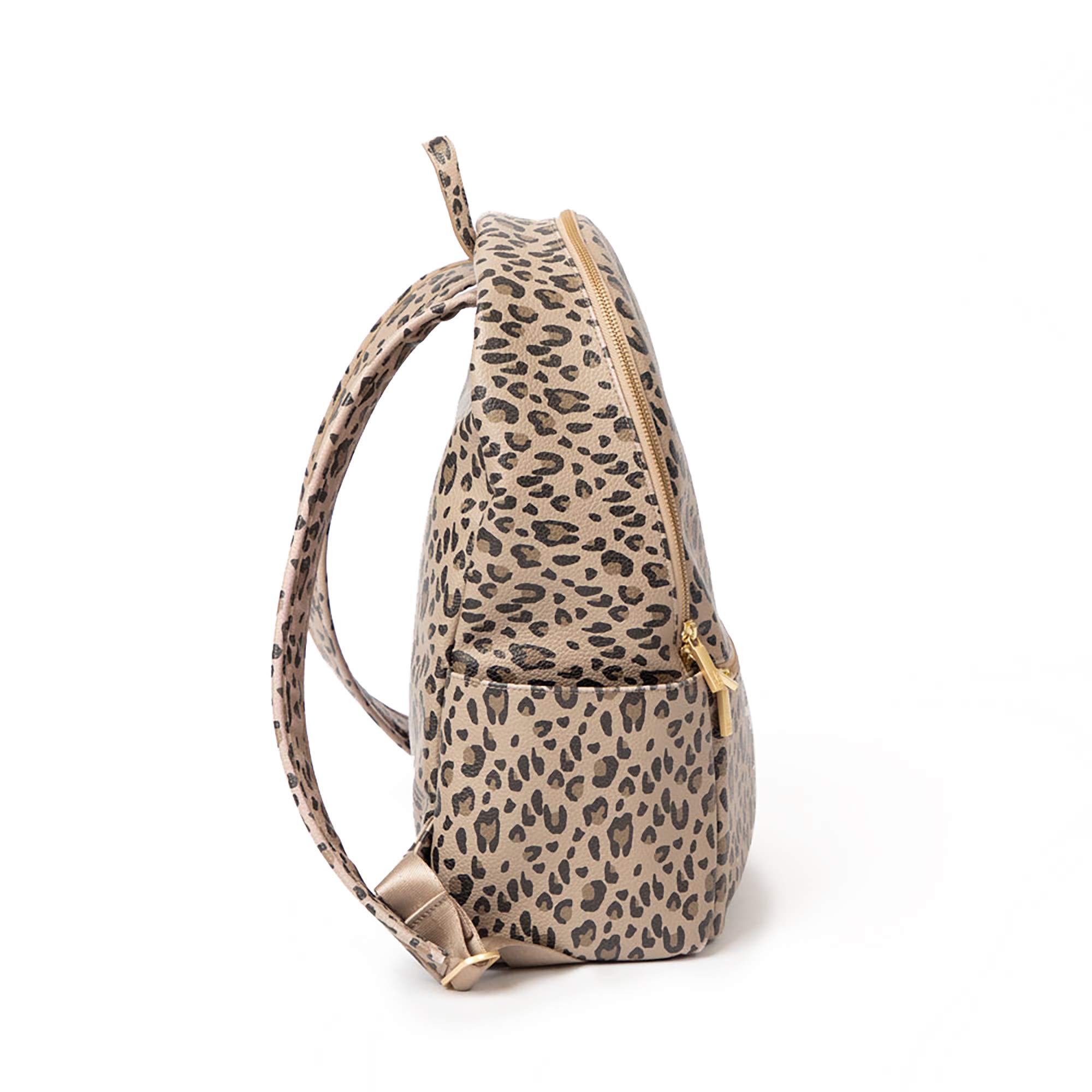 Vegan Leather Diaper Backpack for Women - Waterproof Baby Bag with Changing Pad & 10 Pockets | Perfect for Moms, Travel, Daycare & Everyday Use (Leopard Print)