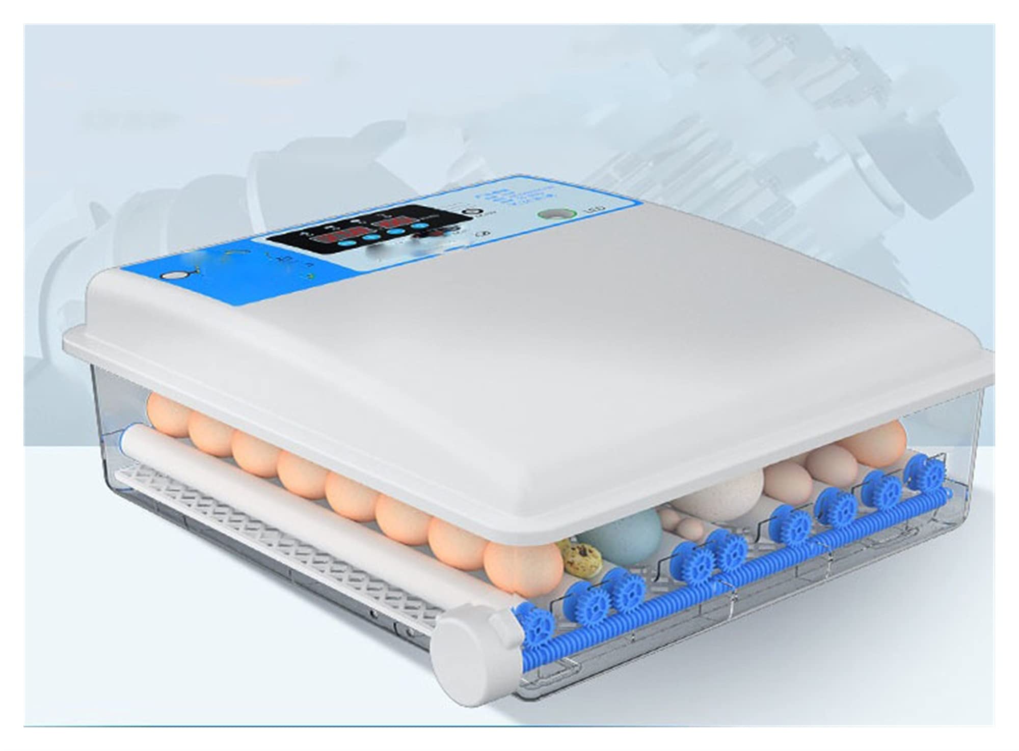 Automatic Smart Egg Incubator for 48 Eggs - Household Poultry Hatcher for Chicken, Duck, Goose, Pigeon, Peacock & Parrot Eggs - Perfect for Backyard Farming & Bird Breeding