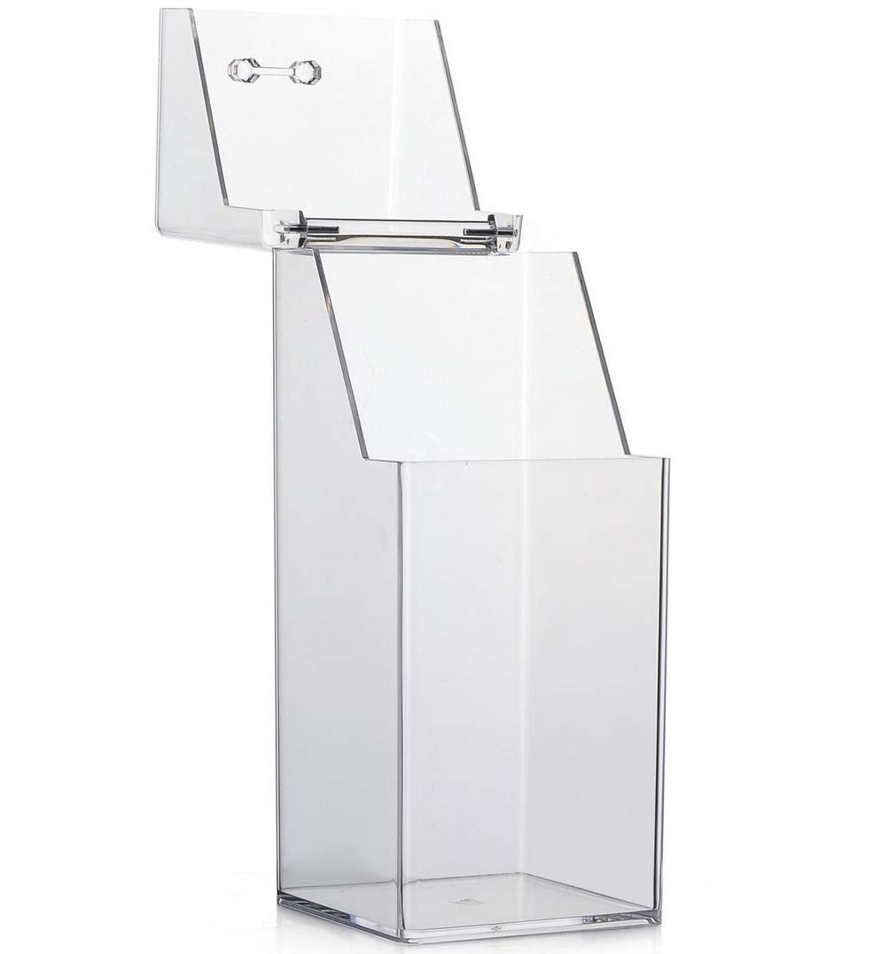 1PC Clear Acrylic Makeup Brush Holder with Lid - Waterproof Cosmetic Brush Organizer & Storage Display Case for Vanity, Dressing Table, Bathroom Countertop - Perfect for Travel & Home Makeup Organization