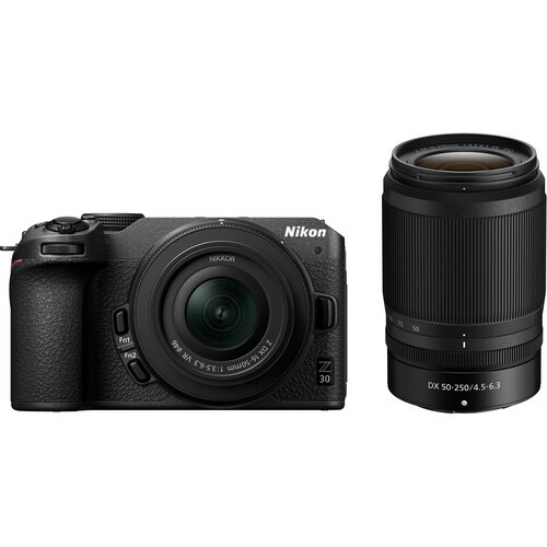 Nikon Z30 Mirrorless Camera with 16-50mm & 50-250mm Lenses Kit - 4K Vlogging, Travel & Street Photography for Beginners & Professionals