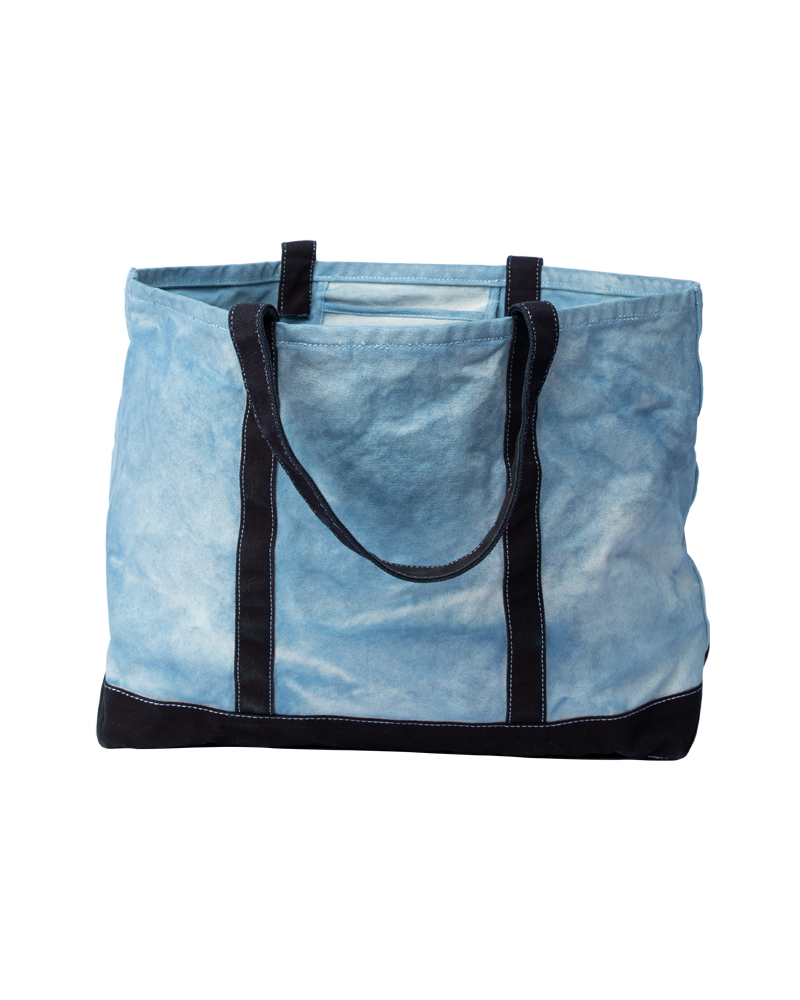 Handmade Indigo Dyed Canvas Tote Bag - Large Size for Women, Eco-Friendly & Stylish - Perfect for Beach, Shopping, and Everyday Use