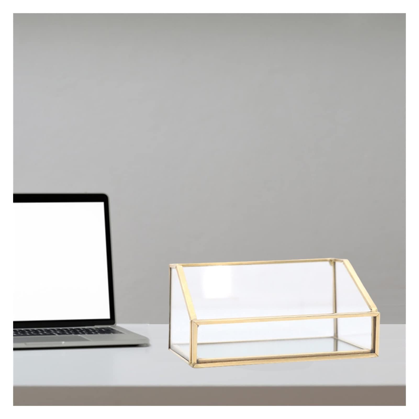 Clear Acrylic Business Card Holder Organizer - 11x6.5x6.5cm Desktop Storage Display Stand for Office, Home & Business | Perfect for Reception Desks, Conference Rooms & Workstations