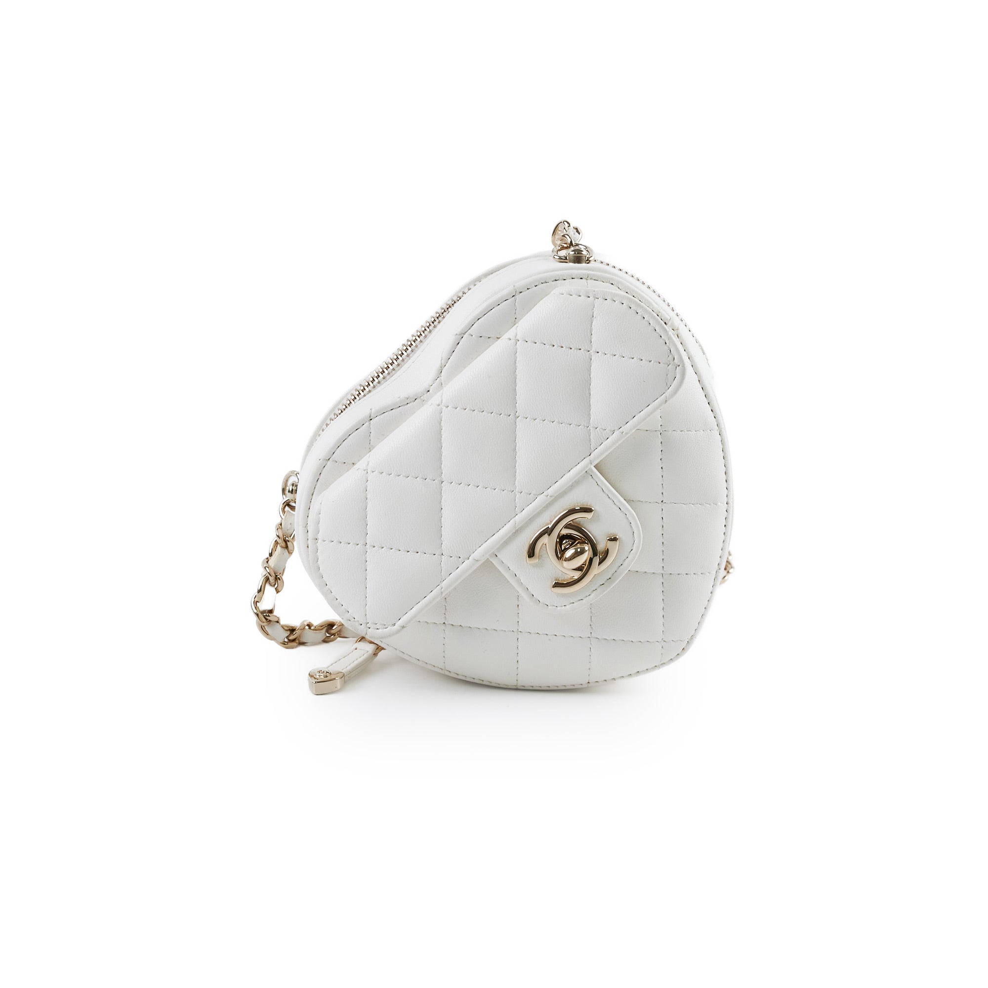 Chanel Mini Heart Bag White 32 Series - Luxury Crossbody Bag for Women | Perfect for Date Night, Parties & Special Occasions