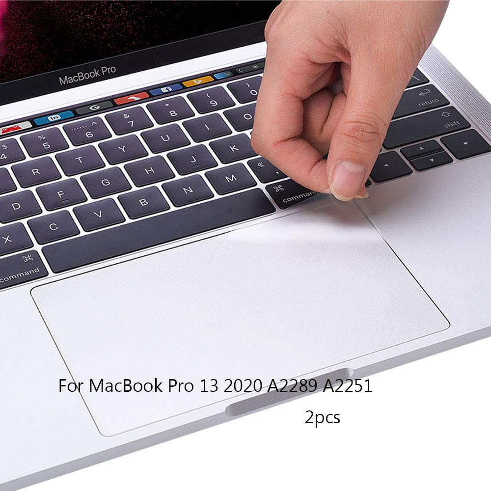 2 Pack Clear Anti-Scratch Trackpad Protector for MacBook Pro 13 Inch 2020 (Model A2289/A2251) - Durable Touchpad Cover Skin for Magic Keyboard | Perfect for Office Work, Travel & Daily Use