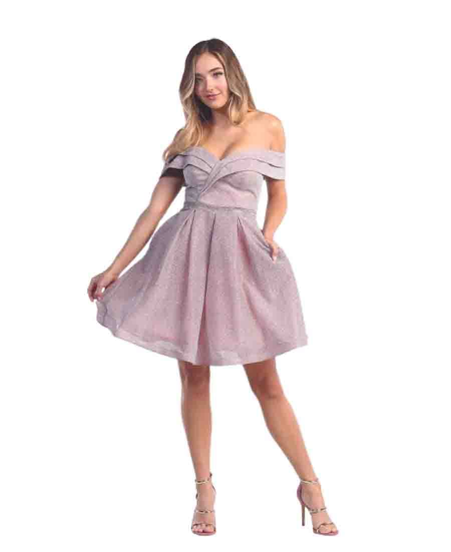 Sparkly Short Prom Dress for Women - Elegant Glitter Party Gown FDS1879 | Perfect for Homecoming, Cocktail Parties & Evening Events