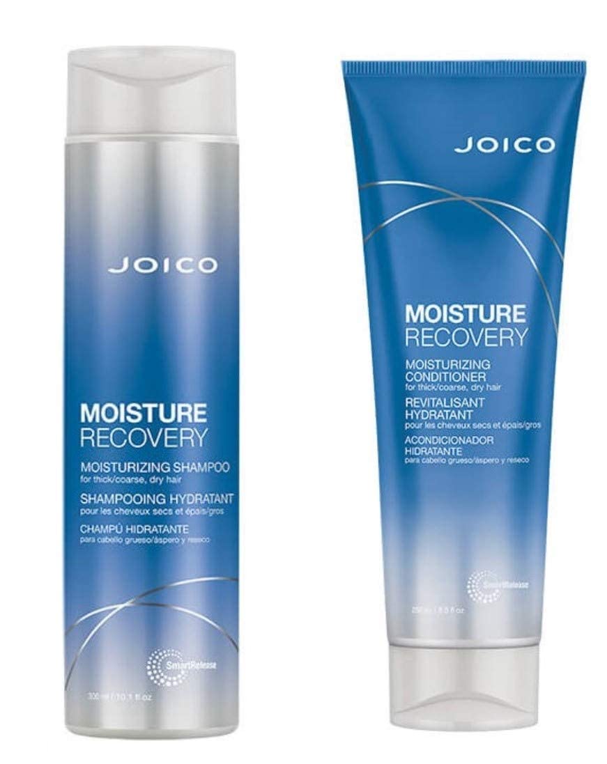 Joico Moisture Recovery Shampoo 300ml & Conditioner 250ml Set - Hydrating Hair Care for Dry, Damaged Hair - NEW Packaging - Perfect for Salon-Quality Treatment at Home