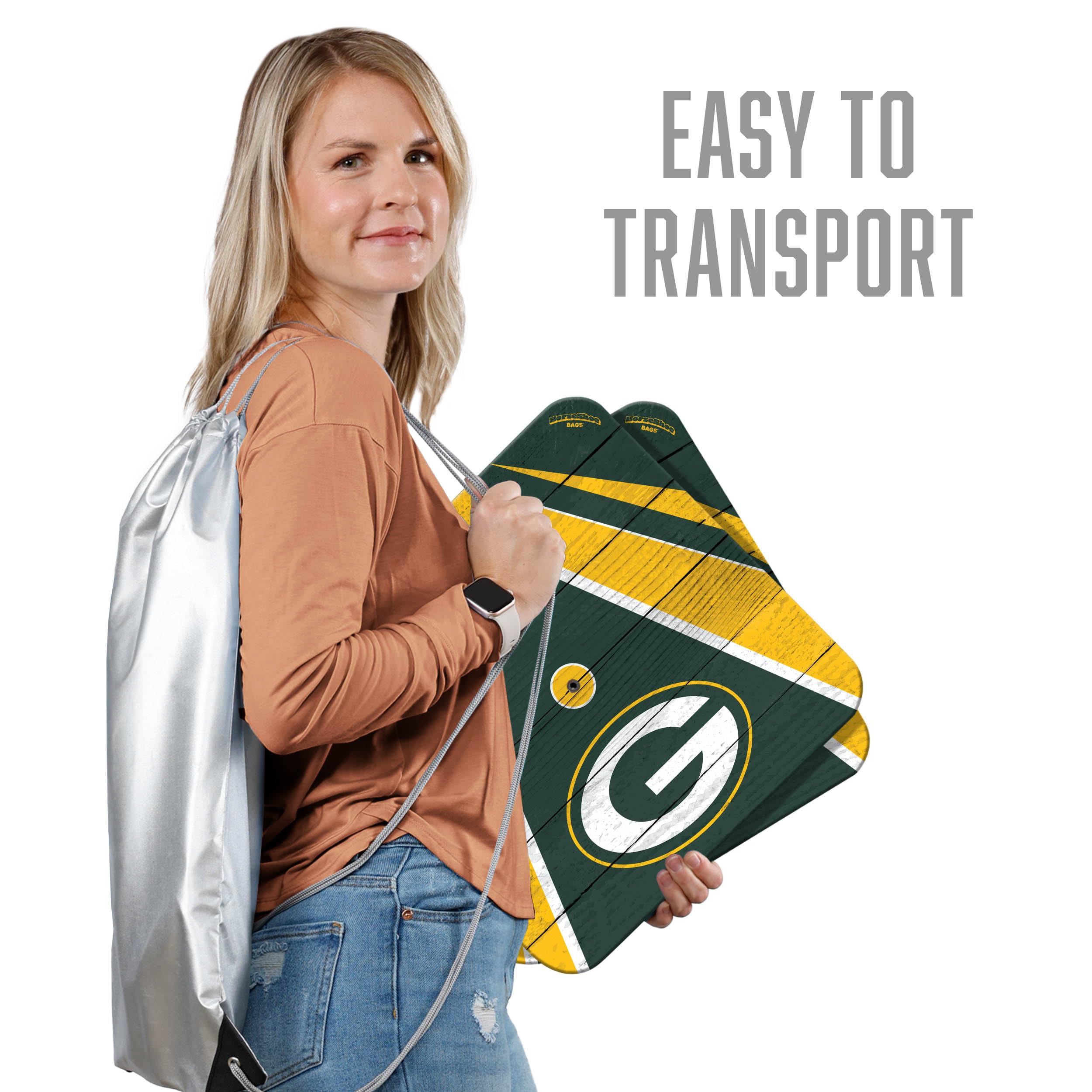 YouTheFan NFL Green Bay Packers Horseshoe Shaped Crossbody Bag - Perfect for Game Day, Tailgating & Football Fan Gifts