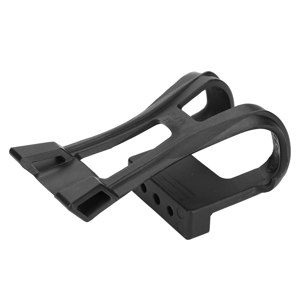 Keenso Adjustable Anti-Slip Plastic Toe Clips for Bikes - 1 Pair Black Pedal Accessories with Secure Belt | Perfect for Road Bikes, Mountain Bikes & Indoor Cycling