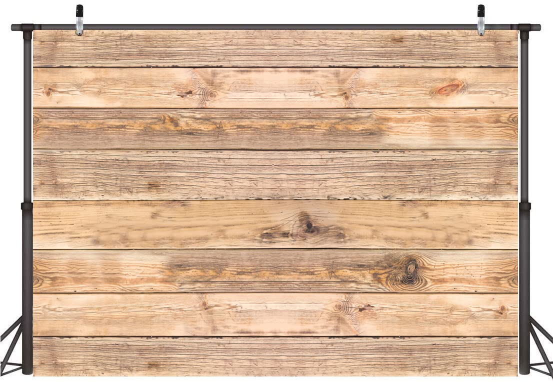 7x5FT Rustic Wood Backdrop Vinyl Vintage Photography Background for Country Wedding, Party, Baby Shower & Home Decor - Durable & Realistic Wood Grain Texture