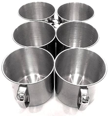 16oz Insulated Camping Coffee Mug - 6 Pack Stainless Steel Travel Tumbler for Hot & Cold Drinks, Soup - Perfect for Hiking, Backpacking, Picnics & Outdoor Adventures by Knights Of Armur