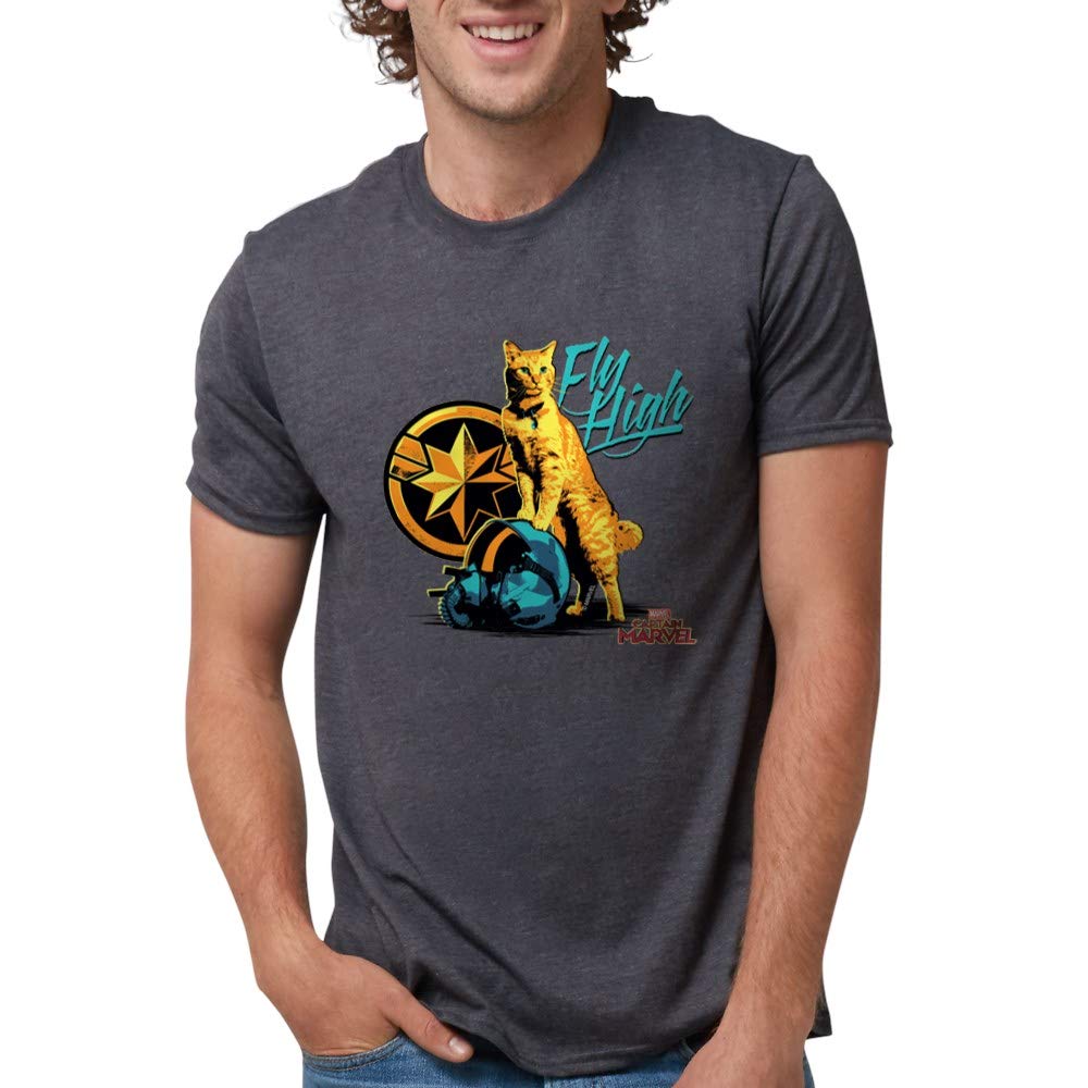 Captain Marvel Goose Fly Men's Tri-Blend T-Shirt | Soft Graphic Tee for Superhero Fans | Perfect for Casual Wear, Cosplay & Comic Conventions