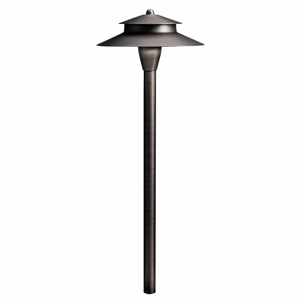 Kichler 15480CBR Single Light Outdoor Path Light in Centennial Brass Finish, 8.5 Inch - Perfect for Garden Walkways, Driveway Lighting, and Landscape Illumination