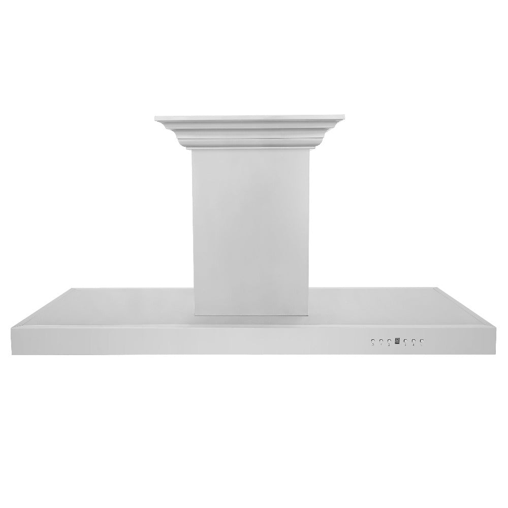 ZLINE Stainless Steel Island Mount Range Hood with Built-in CrownSound Bluetooth Speakers (KE2iCRN BT) - Perfect for Modern Kitchens & Open-Concept Homes