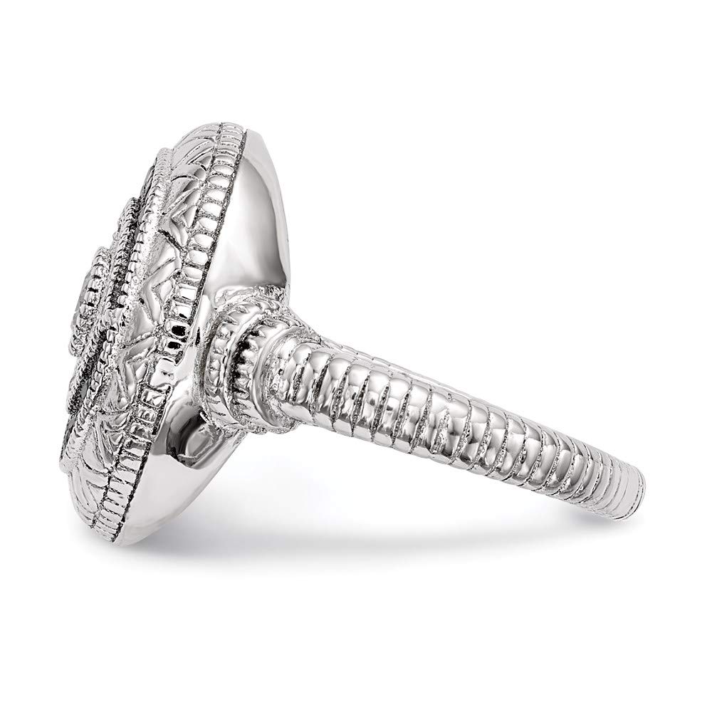 925 Sterling Silver Black & White Cubic Zirconia Evil Eye Protection Ring for Women - Elegant Dainty Jewelry Gift for Her - Perfect for Everyday Wear, Spiritual Protection & Special Occasions