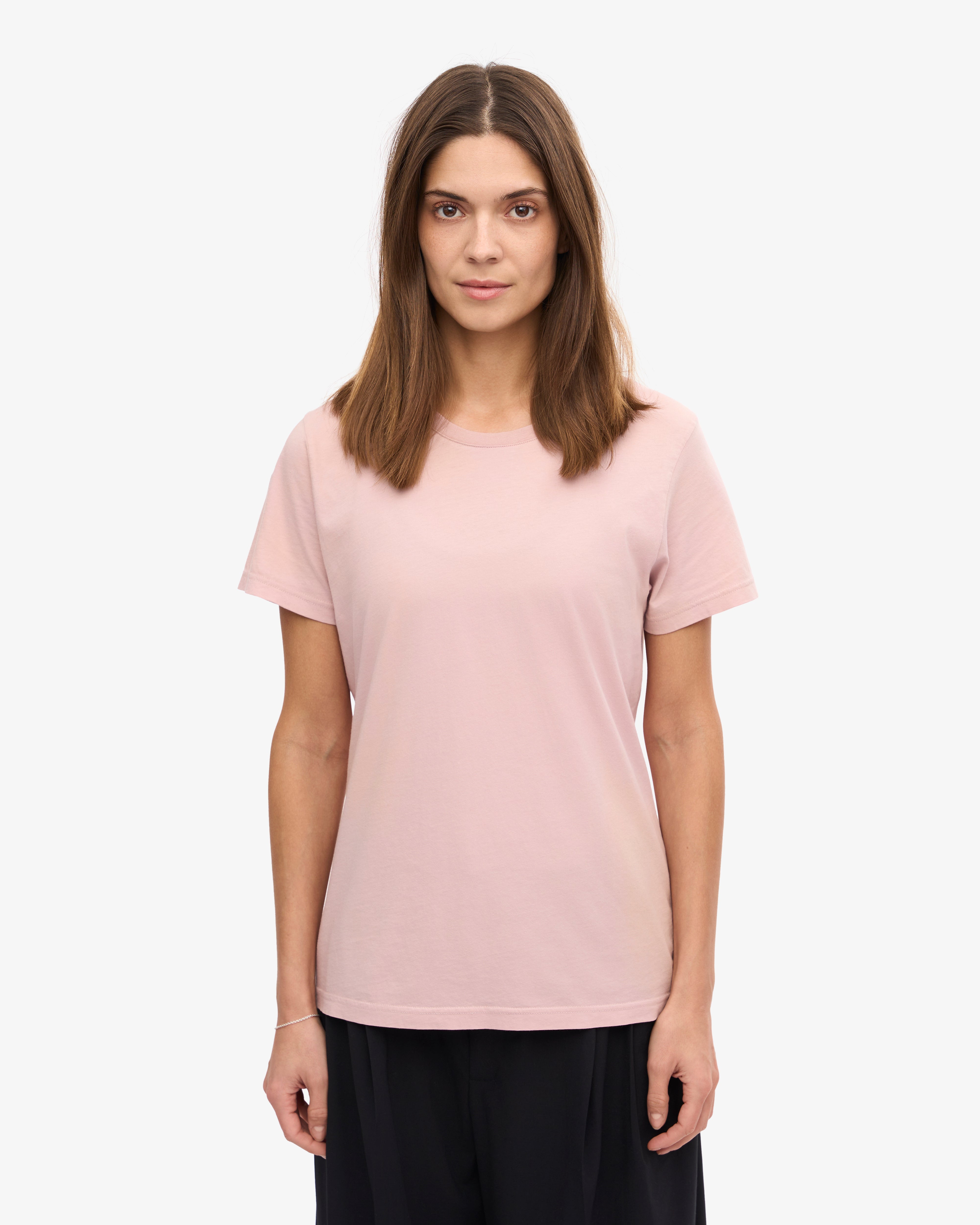 Organic Cotton Women's Lightweight T-Shirt - Faded Pink | Soft & Breathable Casual Tee for Everyday Wear, Gym & Outings