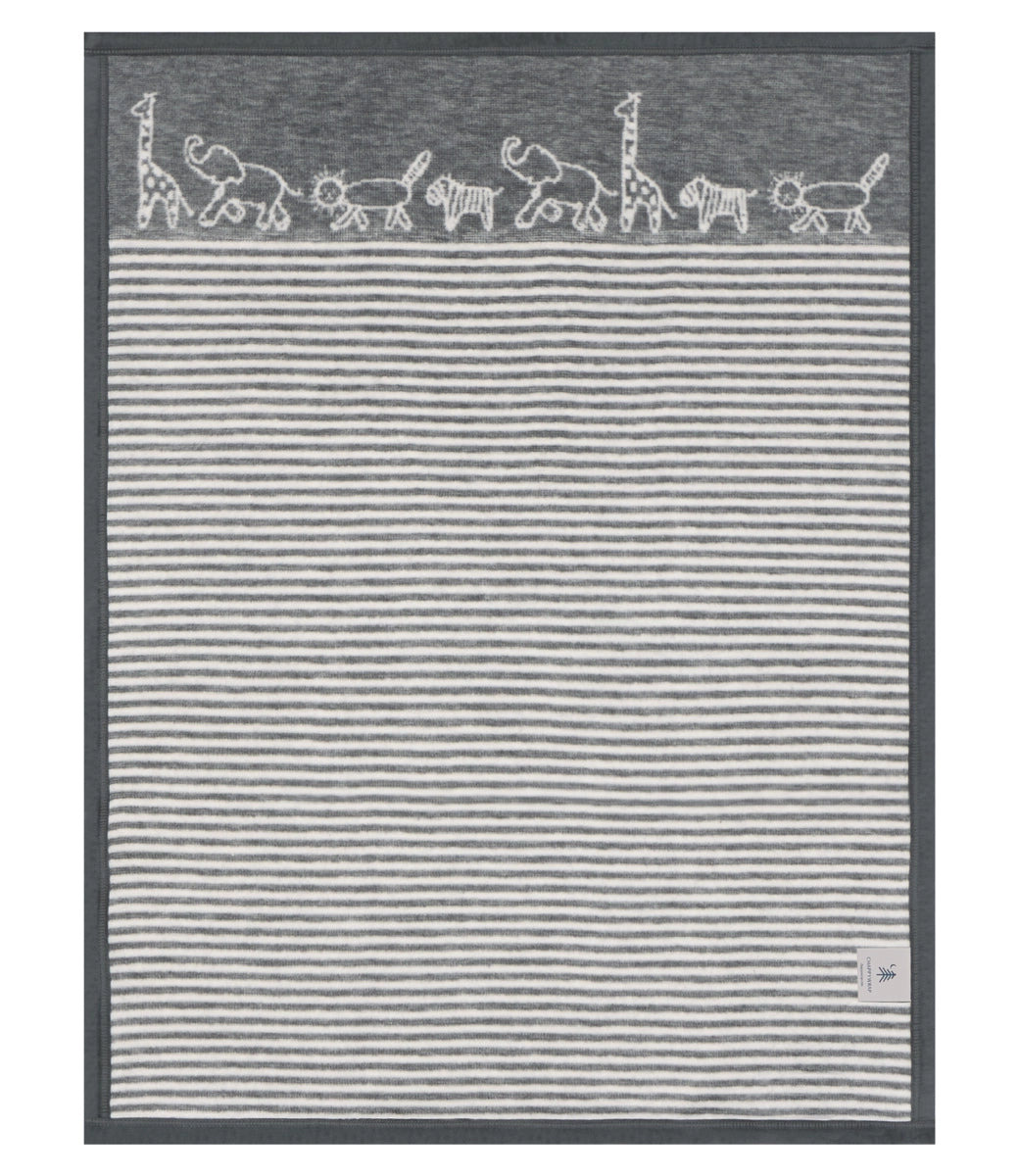Jungle Walk Grey Mini Blanket - Soft & Cozy Throw for Travel, Camping, and Home Decor | Perfect for Sofa, Bed, and Outdoor Adventures