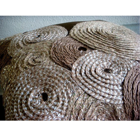 Adorned By Jute Brown Art Silk Throw Pillow Cover - Elegant Home Decor for Living Room, Bedroom & Sofa - Soft & Stylish Cushion Cover for Modern Interior Design