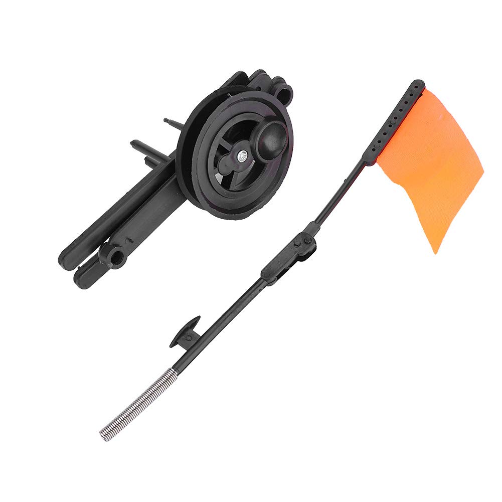 Junluck Orange Flag Fishing Pole - Tip-Up Ice Fishing Rod with Bright Orange Flag for Outdoor Sports & Anglers - Perfect for Ice Fishing, Winter Sports & Leisure Fishing Accessories
