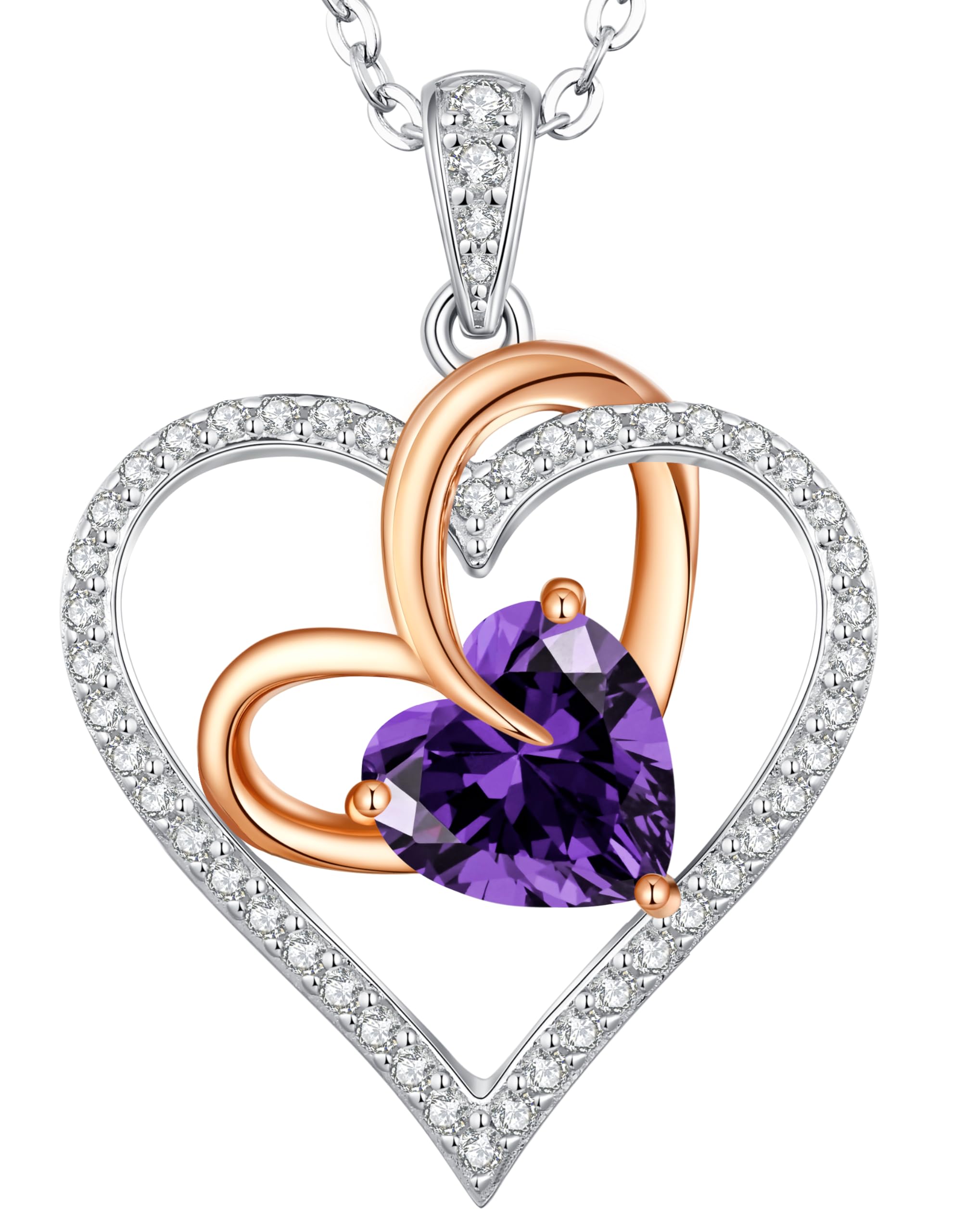 Romantic 2 Carat Moissanite Heart Necklace for Women - 925 Sterling Silver Fine Jewelry - Perfect Birthday, Anniversary & Christmas Gift for Wife, Mom, Girlfriend - Elegant Jewelry for Date Night, Wedding & Special Occasions