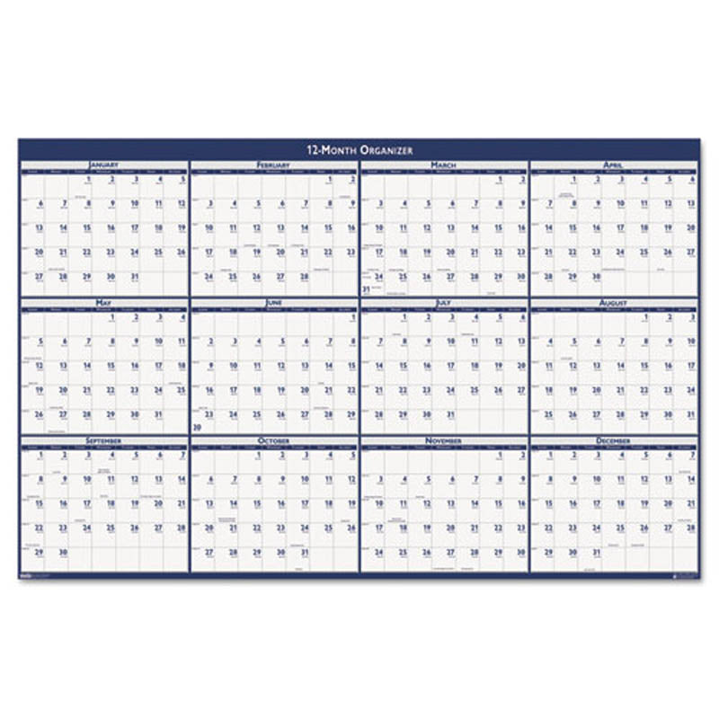2026 Jumbo Laminated Write On/Wipe Off Wall Calendar - 66 x 33 Inches - Perfect for Home, Office & Classroom Organization
