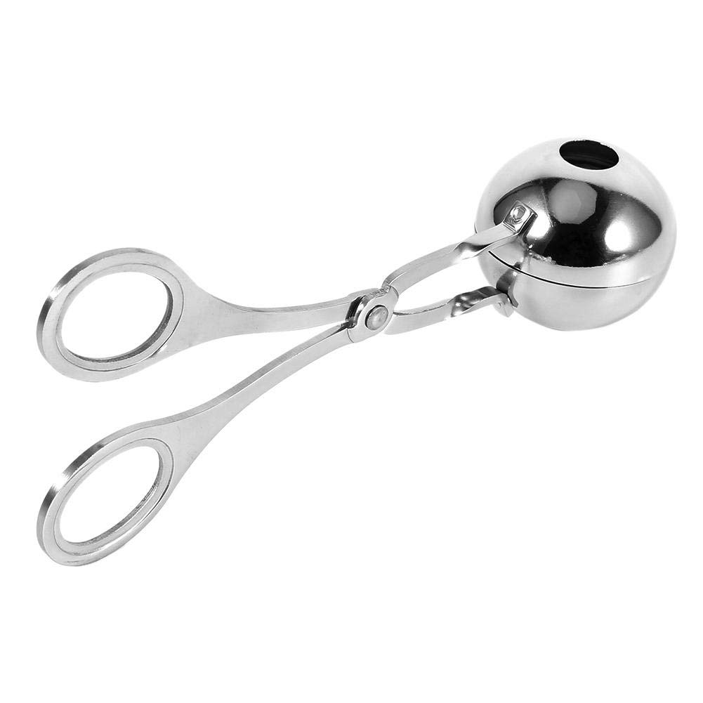 Yosoo Stainless Steel Meat Baller - 16.1 x 6.9cm Non-Stick Cookie Dough Scoop, Meatball Maker, Melon Baller for Kitchen - Perfect for Baking, Ice Cream, Cake Decorating & Rice Ball Making (Small Size)