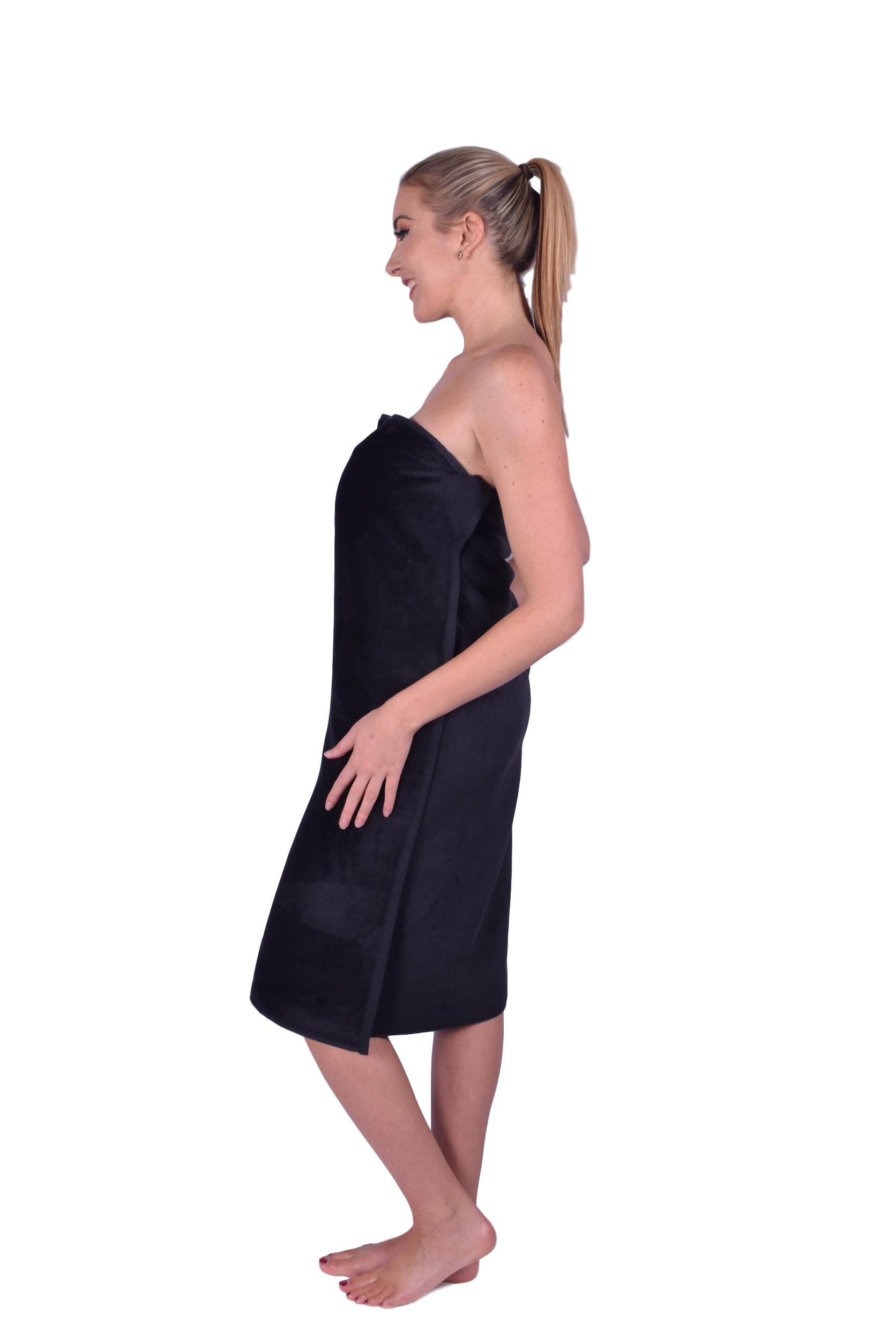 Premium Set of 3 Luxury Plush Velour Bath Towels - Extra Large, Super Soft & Highly Absorbent - Spa, Hotel & Home Use - Beach, Pool & Bath Essentials (Black)