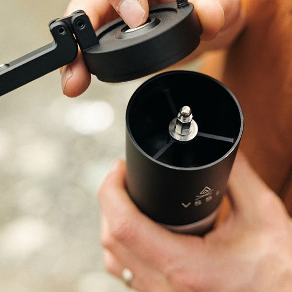 Premium VSSL Java G Manual Coffee Grinder - Portable Hand Crank Burr Mill for Espresso, French Press & Pour Over - Perfect for Camping, Travel & Home Brewing
